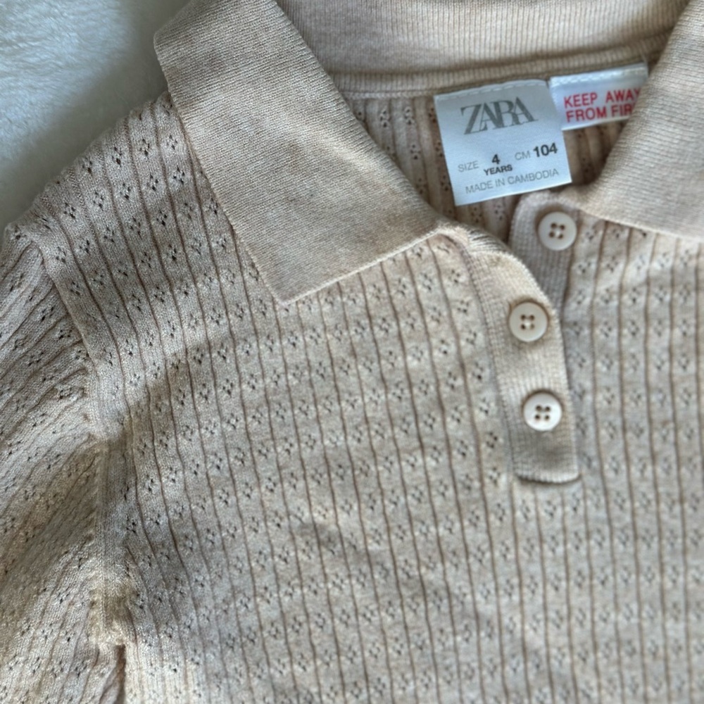 Zara Women's Beige Cowl Neck Sweater